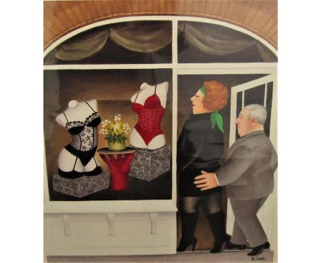 Beryl Cook (1926-2008) - 'The Lingerie Shop', signed, limited 215/650 colour lithograph, 46 x 41cm, unframed 