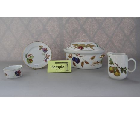 A quantity of Royal Worcester Evesham pattern oven to table ware including tureens and covers, serving dishes, quiche dishes,