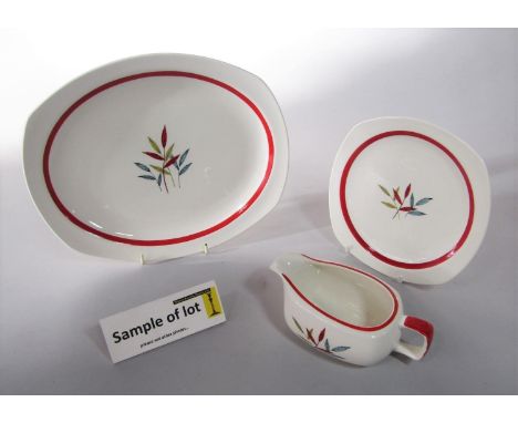 A collection of Midwinter Stylecraft dinnerwares in the Hawaii pattern comprising  a pair of tureens and covers, two graduate