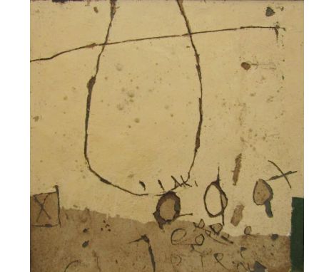 George Fredericks (1929-2006) - Abstract thick impasto study, unsigned, work on board, 60 x 60cm, further abstract study vers
