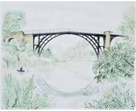 David Gentleman (Born 1930) - 'Ironbridge', 30/240, lithograph, 44 x 54cm, unframed 