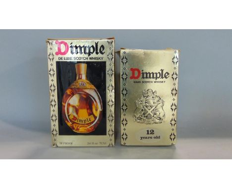 John Haig Dimple Deluxe Scotch Whiskey, 70% proof, 26 fl oz (75cm) c.1960s/70s, with original box, together with a John Haig 