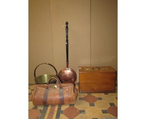 A Frister &amp; Rossmann portable sewing machine, housed within a walnut veneered case with Tunbridge banded inlay, together 