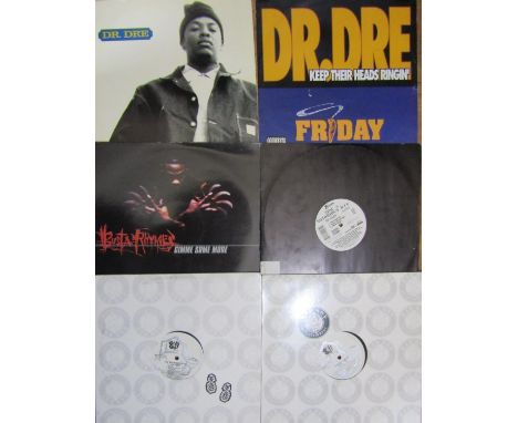 An extensive collection of vinyl LPs and 12 inch records, all Hip Hop, R &amp; B, Rap, etc, artist include Busta Rhymes, Dr. 