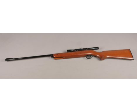 A .22 cal BSA Meteor break barrel air rifle with A.S.I 4x20 scope. serial number: TH26948. CAN'T POST THIS ITEM.  This gun co