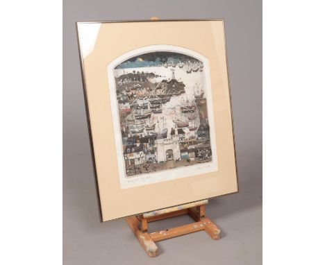Graham Clarke (British, b.1941) limited edition coloured etching titled 'Ready Sir?' (200/200). Framed and signed in pencil. 