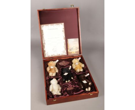 A Steiff limited edition British Collector's Baby Bear Set 1989-1993. No 1118 / 1847. Comprising of five small teddy bears in