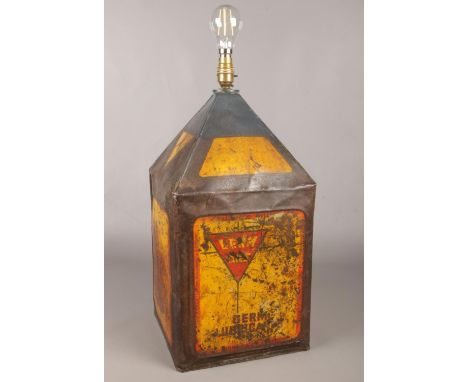 A Germ Lubricant oil can novelty light. Robinson &amp; Co, Hull.  