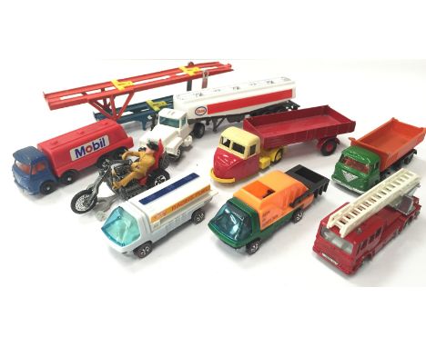 Selection of diecast by Mattel Hot Wheels, Impy and others, includes Hot Wheels Rumblers Trike (G) and Budgie Scammell Scarab