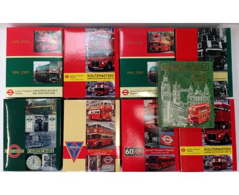 Eight EFE (Exclusive First Editions) and one Gilbow 1/76 scale diecast bus sets, includes London Transport Museum Limited Edi