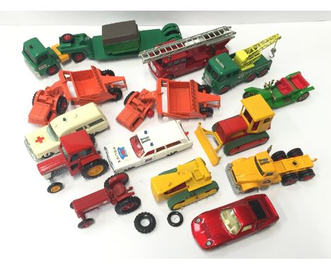 Selection of Lesney Matchbox King Size models, includes No.4 McCormick International Tractor (VG+). Mostly VG with E decals, 