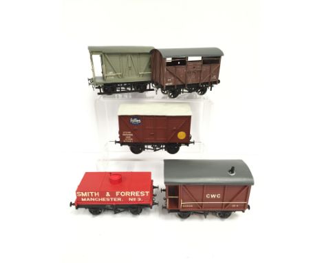 NORTHERN Fine Scale Kit Built Gauge 1 Wagons x 5 - Cattle Wagon, Fyffes Banana Van, LMS Brake, CWC Brake and a Smith & Forres