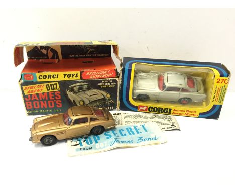 Two Corgi Toys James Bond models: 261 Aston Martin DB5, G condition in G/F box (scuffs to corners) with inner tray, leaflet a