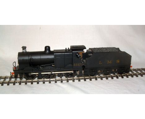 An O Gauge Lima LMS Black 4F 0-6-0 modified and repainted body with additional weights on a Brass motorised chassis with a Li