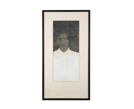 Ross Wilson (b.1957)Portrait StudyMixed media on paper, 42 x 17cm (16½ x 6¾'')