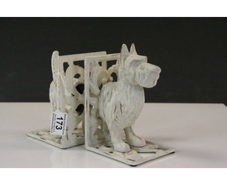 pair of Vintage Metal Terrier Bookends