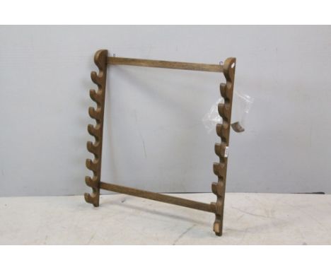 Oak Gun / Stick Hanging Wall Rack