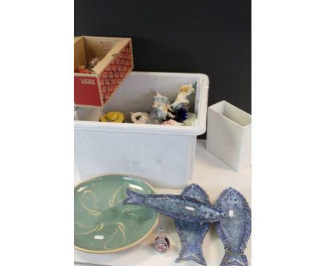 Mixed ceramics and other collectables to include Studio Pottery, vintage Sea Shells etc