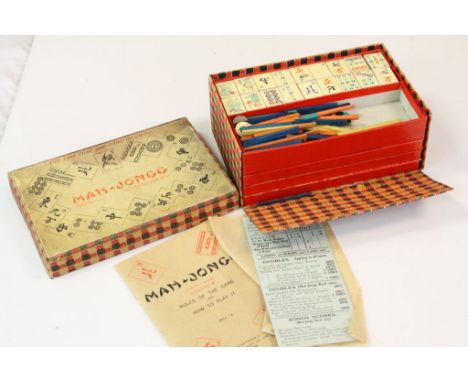 Vintage boxed Mah Jong game with instructions etc by Chad Valley