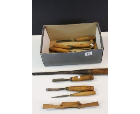 Collection of Vintage Wood Carving Tools, some Swindon makers