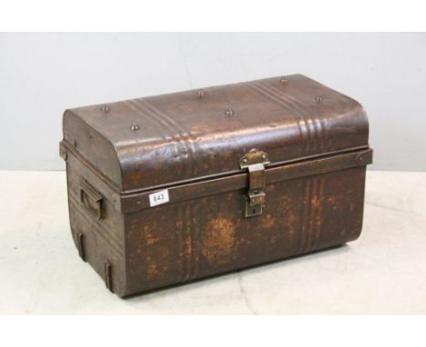 Victorian Small Tin Travelling Trunk