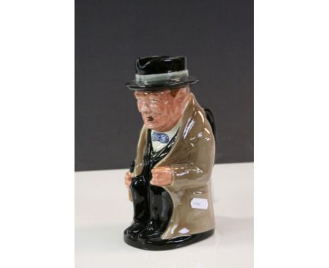 Royal Doulton ceramic Winston Churchill character Jug, approx 22cm tall