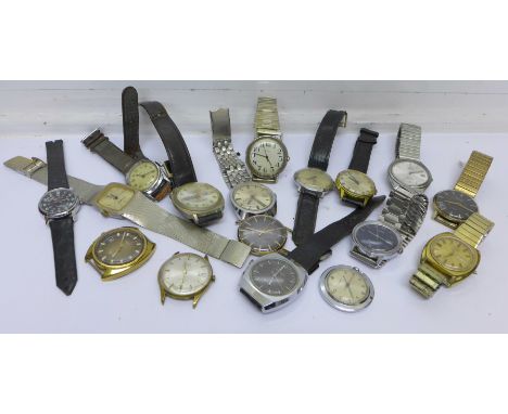 A collection of watches including Oris, Smiths, Avia and Timex