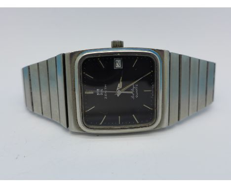 A Zenith stainless steel Port Royal quartz wristwatch