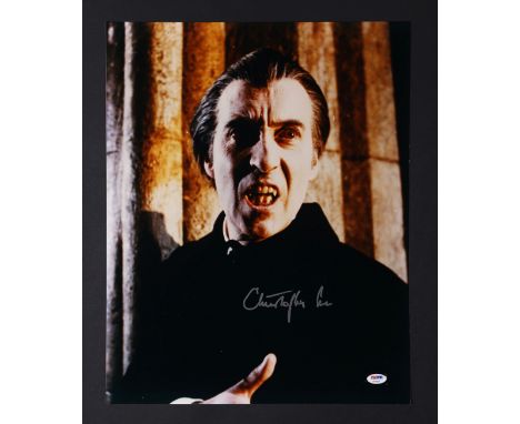 DRACULA (1958) - Christopher Lee Autographed Full Colour Oversized StillBidding for this lot will end on Thursday 8th Februar