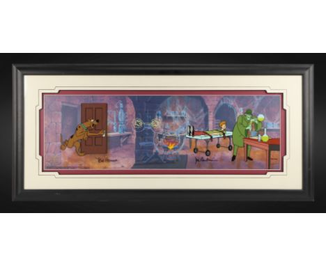 SCOOBY DOO, WHERE ARE YOU! (T.V. SERIES, 1969-1970) - Framed Limited Edition "Nowhere to Hyde" Hand-Painted Animation Cel Sig