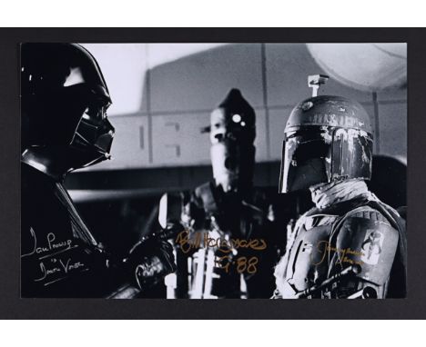 STAR WARS: THE EMPIRE STRIKES BACK (1980) - David Prowse, Jeremy Bulloch and Bill Hargreaves Autographed Publicity StillBiddi