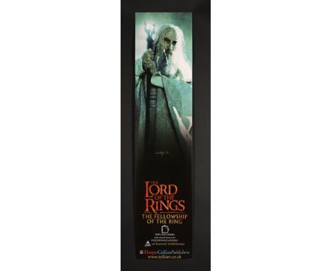 THE LORD OF THE RINGS: THE FELLOWSHIP OF THE RING (2001) - Christopher Lee Autographed Lobby Hanger, 2001Bidding for this lot