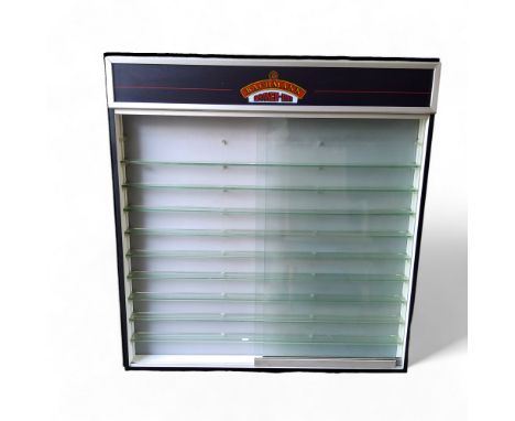 Toys - A substantial 20th century Bachmann 'BRANCH-LINE' illuminated model / die-cast display cabinet, 106cm x 100cm 