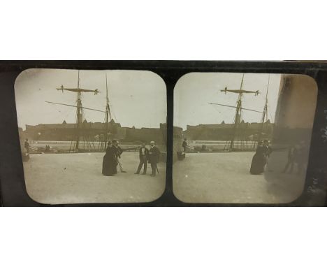 Approx 50 Magic Lantern slides, castles, buildings, etc 
