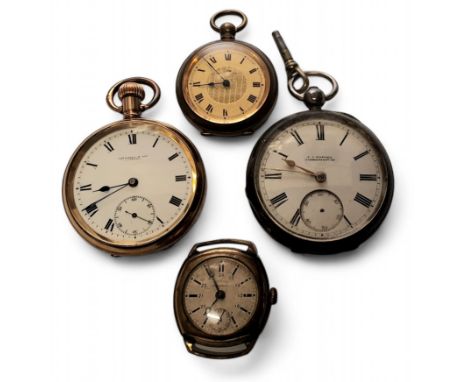 A Victorian silver open faced pocket watch, movement engraved A G Mascall, no. 08537, white enamel dial, Roman numerals, subs