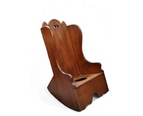 A late 18th century mahogany child's rocking chair commode c.1790 