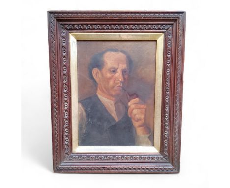 English School, early 20th century, Portrait of a Gentleman, oil on canvas, 35cm x 26cm 
