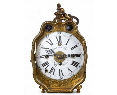 Czech, late 18th century A table clock by Josef Uhl of Prague No. 143, with original keys&nbsp; (As found) Property of a gent