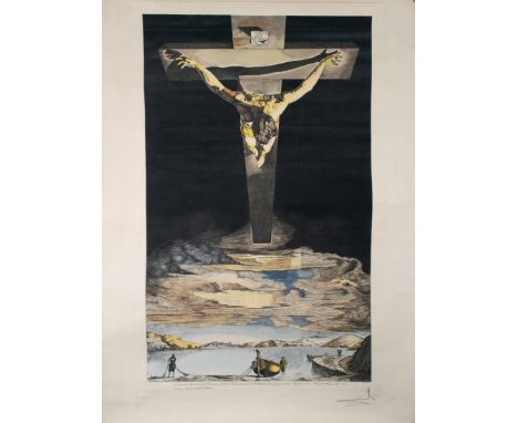 Salvador Dali (Spanish, 1904-1989) Christ of St John of the Cross 1982 Coloured lithograph on Japon paper, published by Magui
