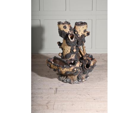 AN UNUSUAL SCULPTED STONEWARE STRAWBERRY PLANTER  ALMOST CERTAINLY BY GARNICK OF SCOTLAND, LATE 19TH OR EARLY 20TH CENTURY  I
