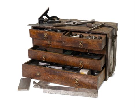 A RARE SPITFIRE ENGINEERS TOOL CHEST  ORIGINALLY BELONGING TO ROY WALTERS, ENGINEER, VICKERS ARMSTRONG LIMITED, SUPERMARINE W