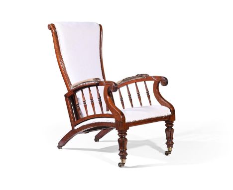 Y&nbspAN ARTS AND CRAFTS ROSEWOOD ARMCHAIR IN THE MANNER OF PHILIP WEBB, CIRCA 1890 97cm high, 52cm wide, 81cm deep  For a re