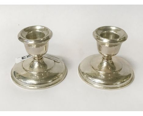 PAIR OF STERLING SILVER CANDLESTICKS