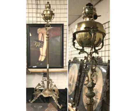 VICTORIAN TELESCOPIC STANDARD OIL LAMP - 150CM HEIGHT