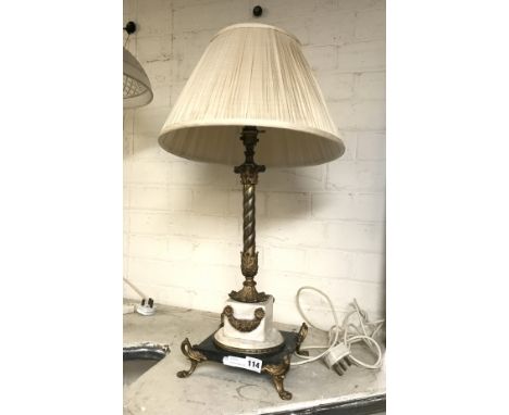 FRENCH TABLE LAMP WITH MARBLE BASE - 65CM HEIGHT