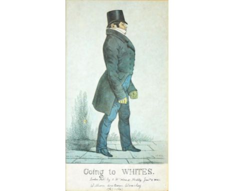 GOING TO WHITES, ORIGINALLY PUBLISHED BY F. W. FORES, HALF TONE LITHOGRAPH, 17 X 32CM AND ANOTHER ITEM 