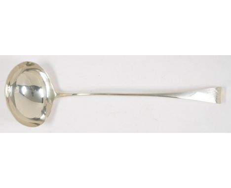 A GEORGE III SILVER SOUP LADLE, OLD ENGLISH PATTERN, LONDON 1801, 4OZS 10DWTS 