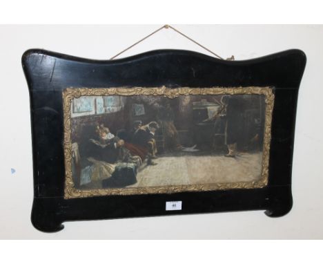 A FRAMED COLOUR PRINT OF VIOLIN PLAYING