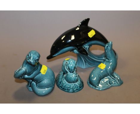 FOUR POOLE CERAMIC FIGURES