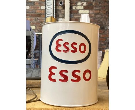 A WHITE 'ESSO' PETROL CAN, HEIGHT 30CM 